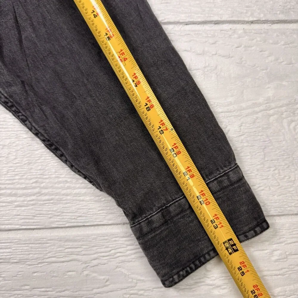 Levi’s SilverTab Oversized Denim Utility Shirt Black Wash Gray 90s Y2K NWT XL
